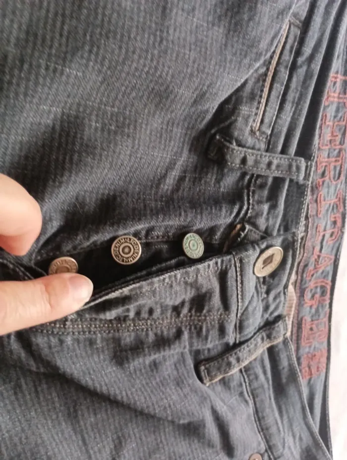 Pantalon jeans homme Japan Rags taille 38 coupe droite rétro vintage - photo numéro 6