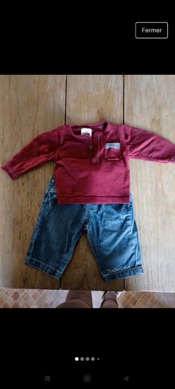3 mois pull Tape à l'oeil+ jean Timberland