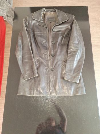 Veste cuir agneau véritable