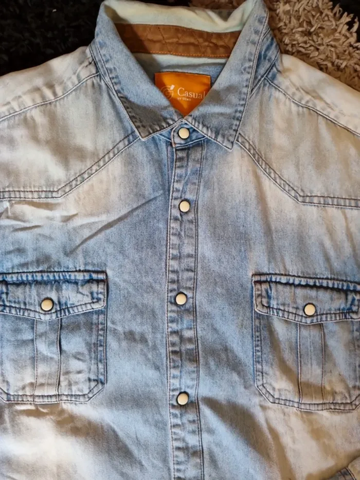 chemise en jean homme - photo numéro 2