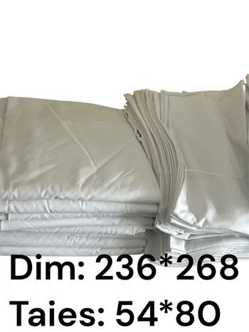 Lot de 5 draps 2 places avec 10 taies d’oreiller