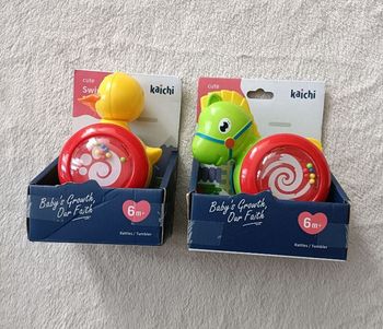 2 boîtes jouets culbuto 1 canard et 1 cheval