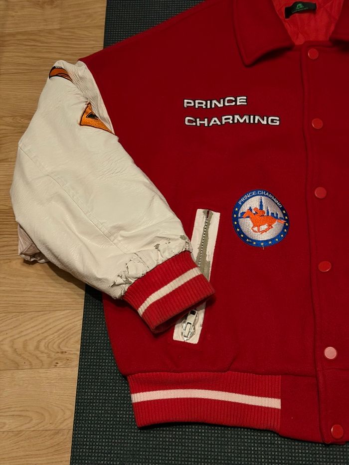 Veste Jacket Bombers Homme Few À Good Kids Blanc Rouge  Taille M - photo numéro 3