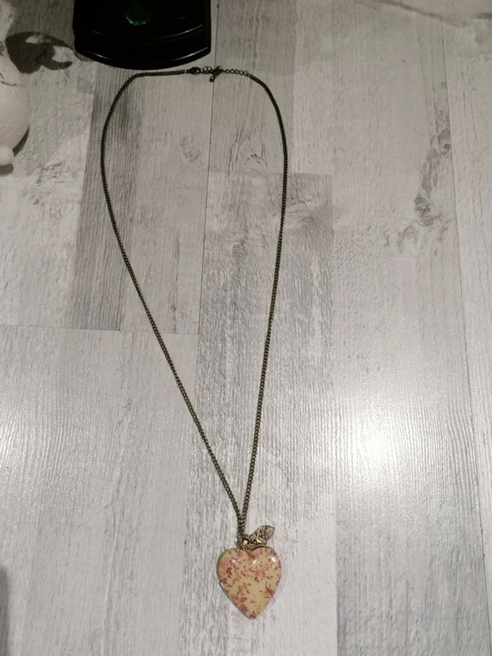Collier sautoir cœur vintage 📿 - photo numéro 5