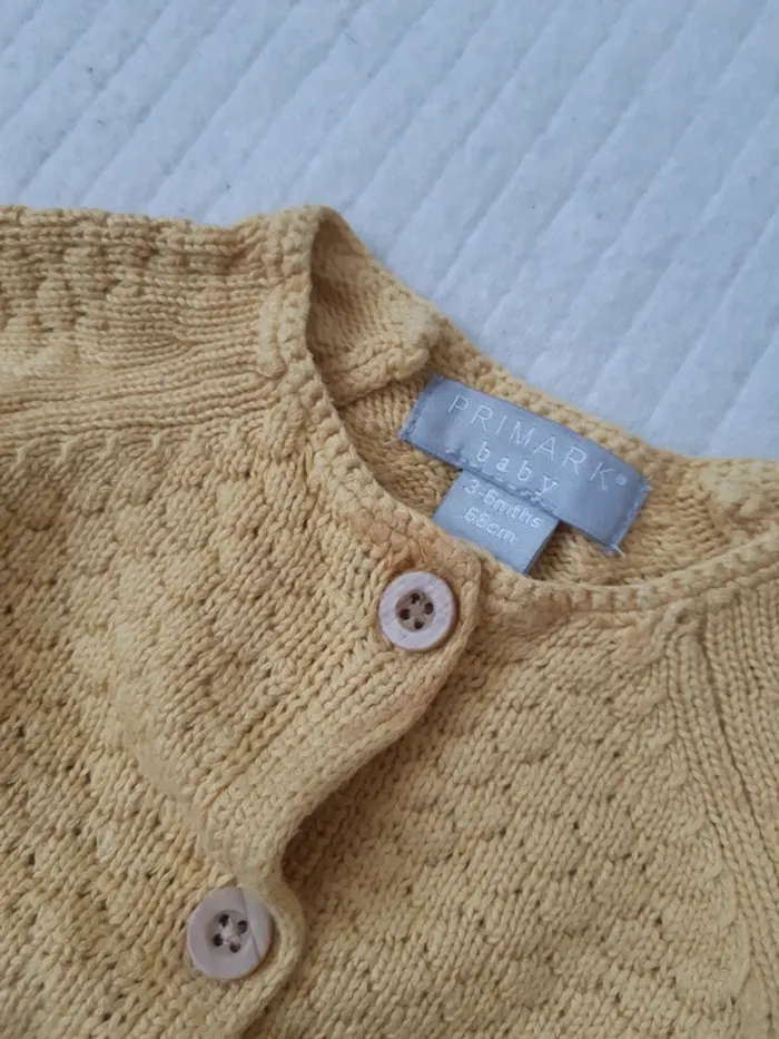 Gilet en maille jaune 68 cm Primark - photo numéro 4