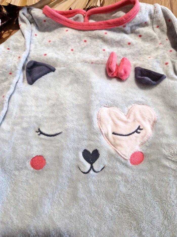 Pyjama velours Du Pareil au même 12 mois - photo numéro 2