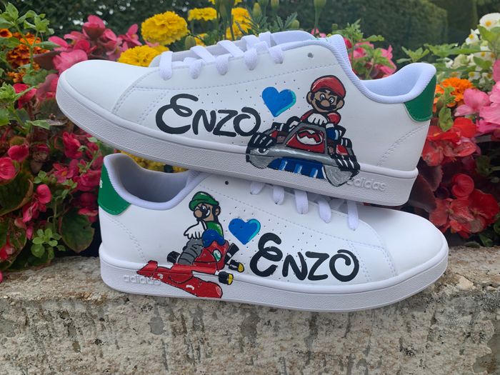 Basket Customisées Mario et Luigi - photo numéro 2