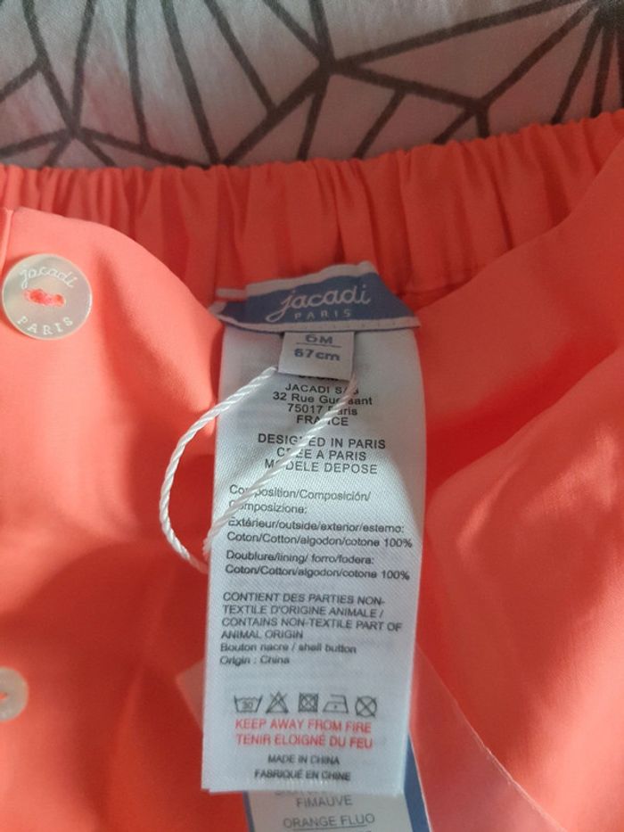 Short Jacadi taille 6 mois neuf avec étiquettes - photo numéro 4