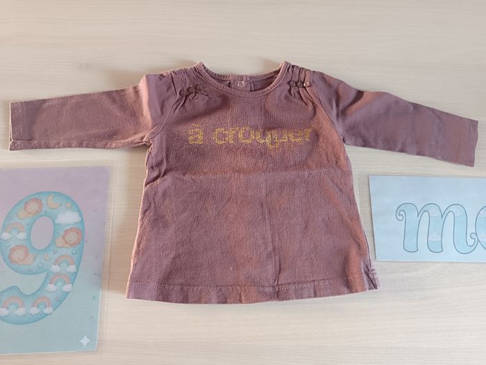 t-shirt manche longue 9 mois - photo numéro 2