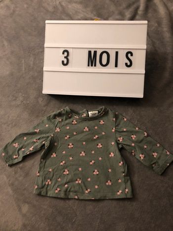 T-shirt manches longues 3 mois