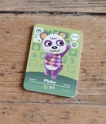 Mini Carte Amiibo NFC Animal Crossing Nintendo Pinky Rosine
