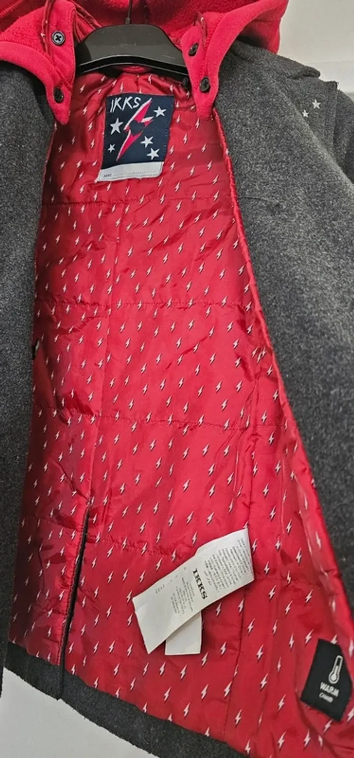 Manteau Caban laine IKKS Taille 4 ans - photo numéro 6