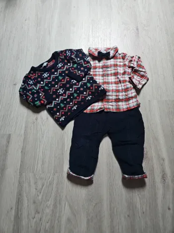 Ensemble pull/chemise/pantalon Noël - Sergent major - 24 mois/86 cm