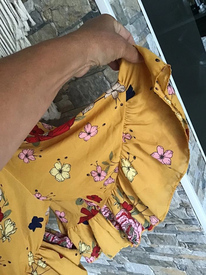 Très blouse taille élastique manche volante taille M marque Jennyfer 0723 - photo numéro 3