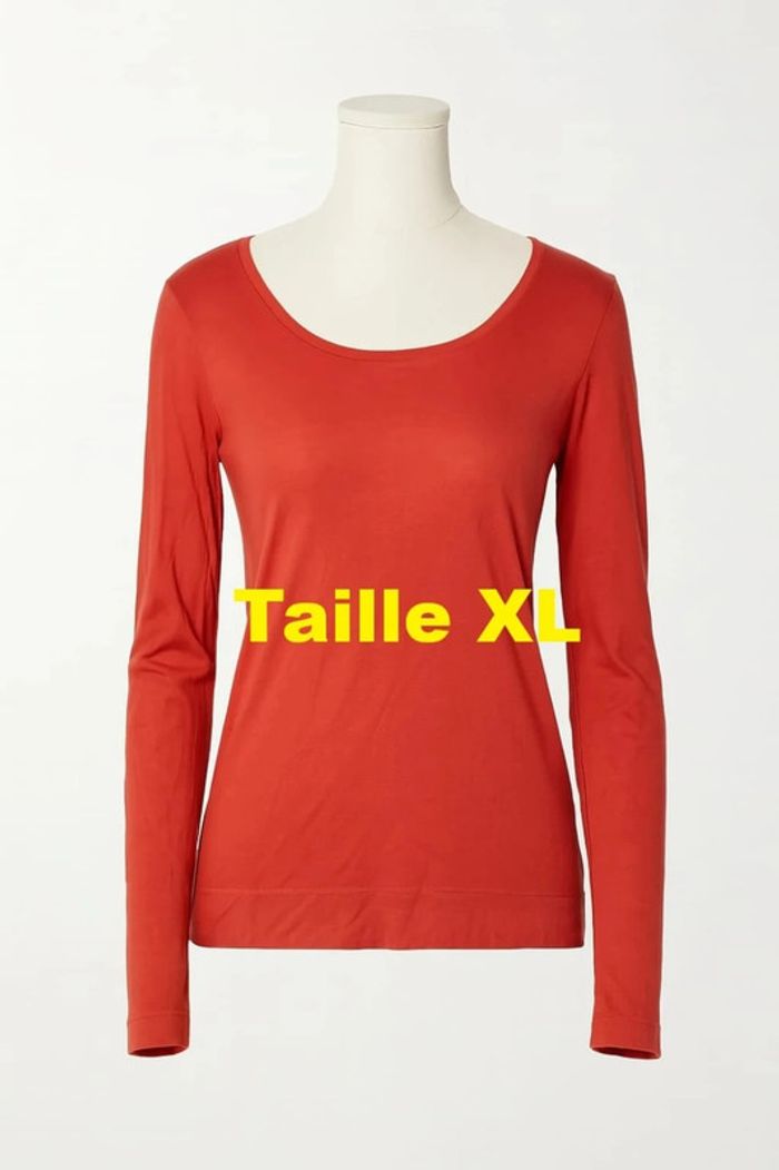 Tee shirt manche longue rouge Mexx Taille XL