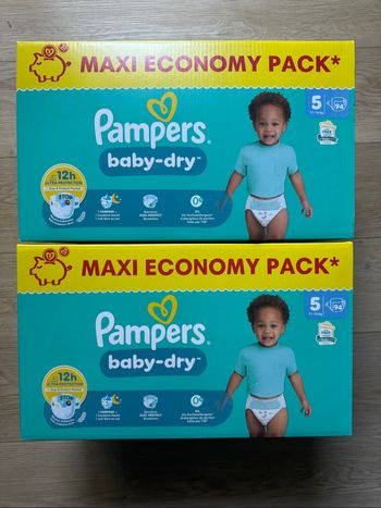 188 couches Pampers baby dry taille 5
