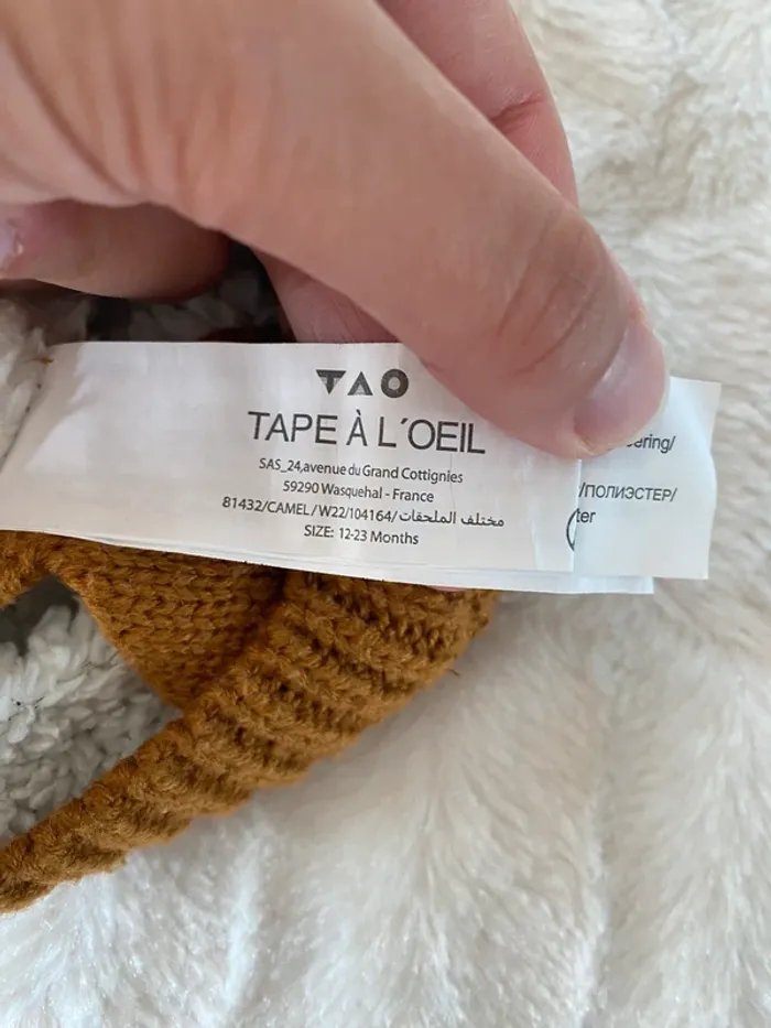 Bonnet ours tape à l’œil - photo numéro 2