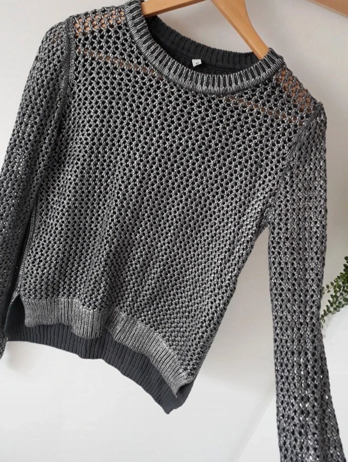 Pull gris argentés Taille XS Neuf🌿💝 - photo numéro 3
