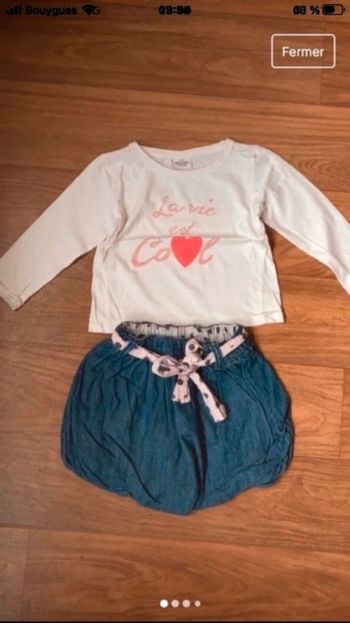 Ensemble t-shirt jupe Tape à l’œil 2 ans