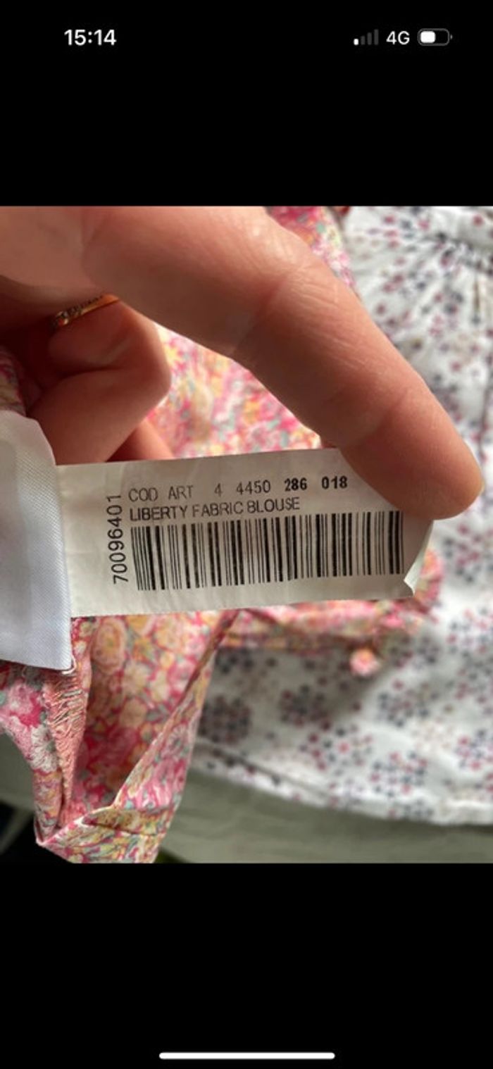 Blouse Liberty Cyrillus taille 18 mois - photo numéro 5