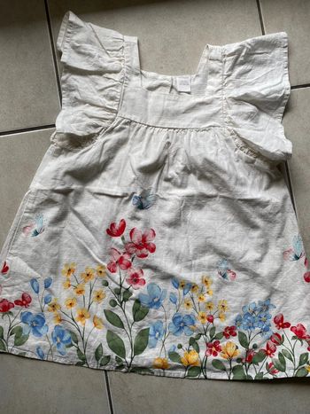 Robe effet lin fleurs fille LC Waikiki 3/4 ans