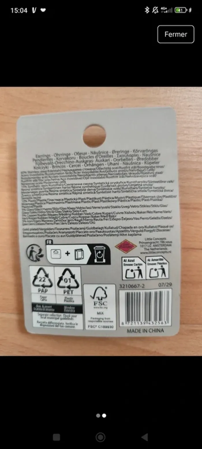 Mini Créoles à Breloques - Acier Inoxydable (Neuves) - photo numéro 2