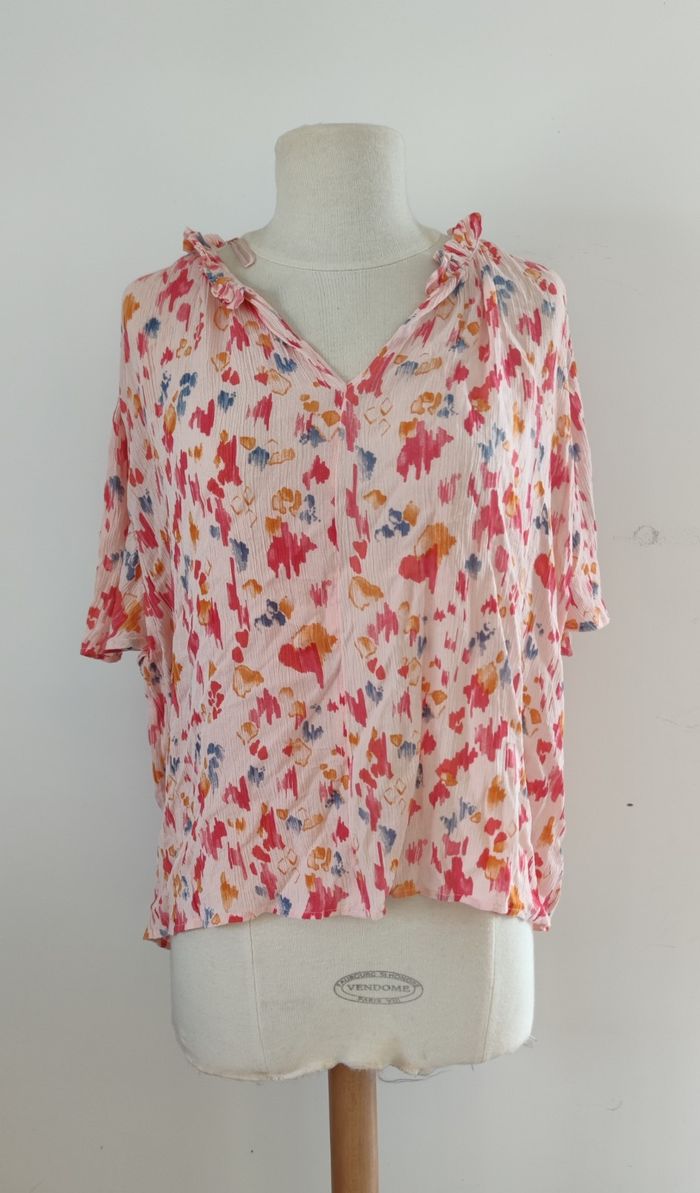 Haut manche courte marque sauvage poésie taille S couleur rose pour femme
