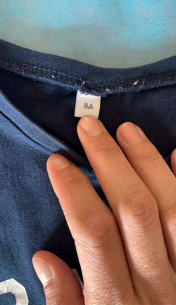 Tee-shirt garçon France 2 étoiles 8 ans bleu marine | Très bon état - photo numéro 4