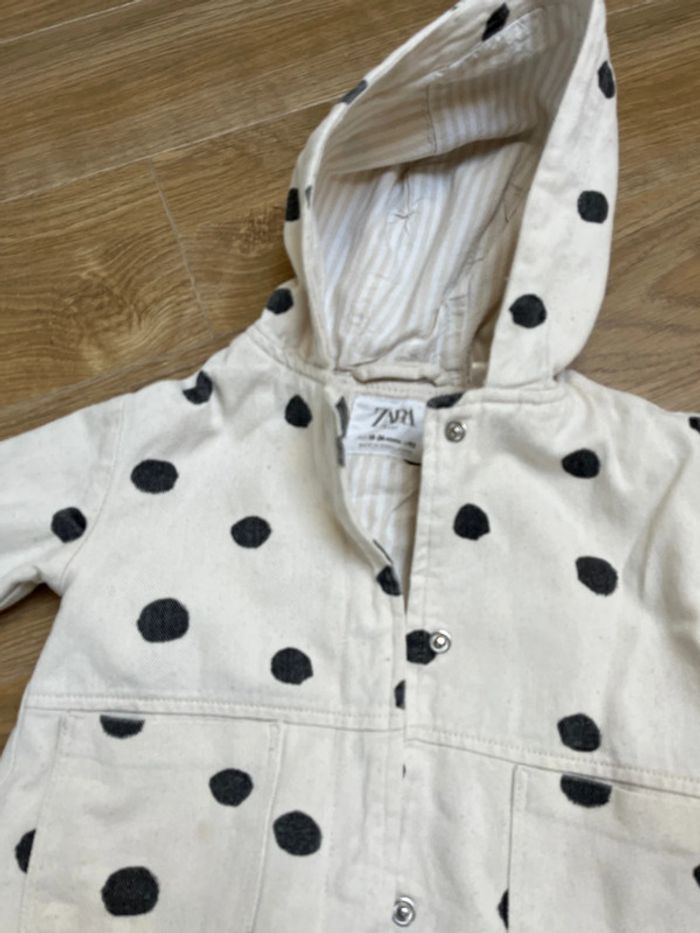 Veste jean à pois noir Zara - photo numéro 2