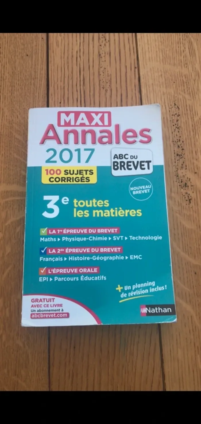 Annales brevet 3eme
