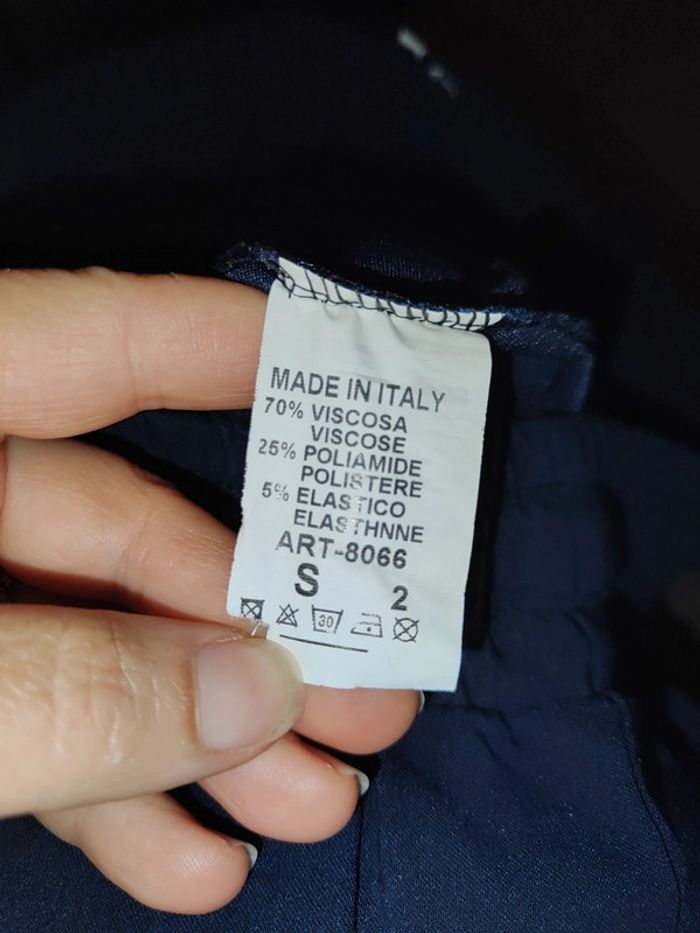 Pantalon élastique bleu marine - photo numéro 5