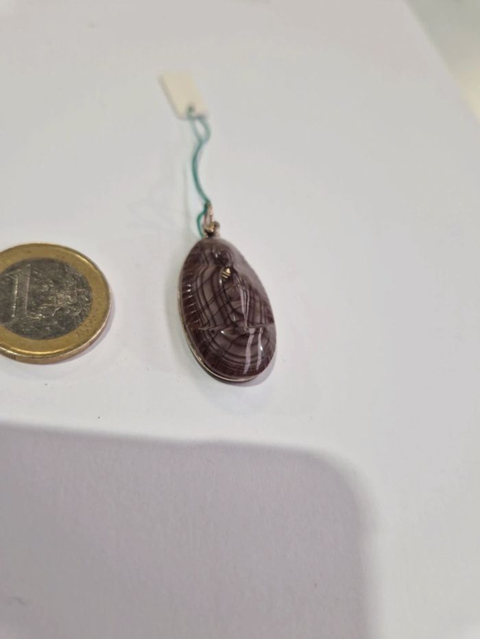 Pendentif agate suprême sculptée Vierge - photo numéro 3