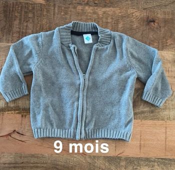 Gilet zipé 9 mois