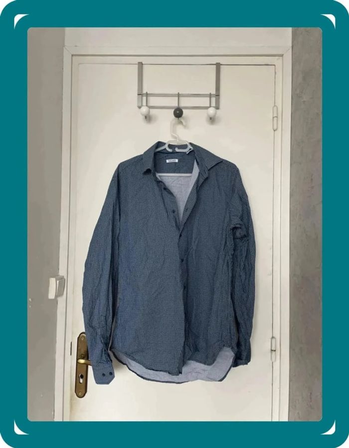 Chemise à motifs bleu