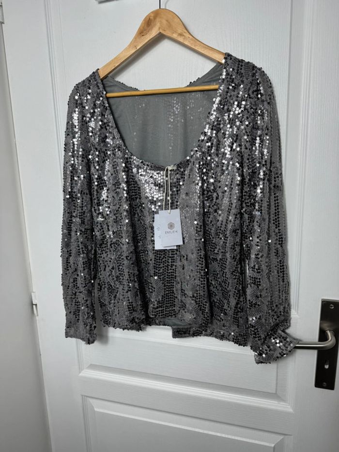 Blouse manches longues neuve Emilie K - photo numéro 3