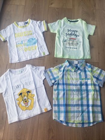 Lot maillots manches courtes 12 mois