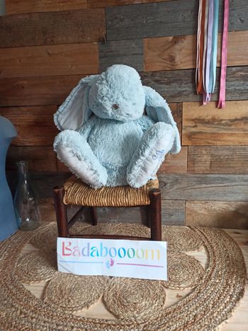 Peluche gros lapin Augustin tartine et chocolat tbe