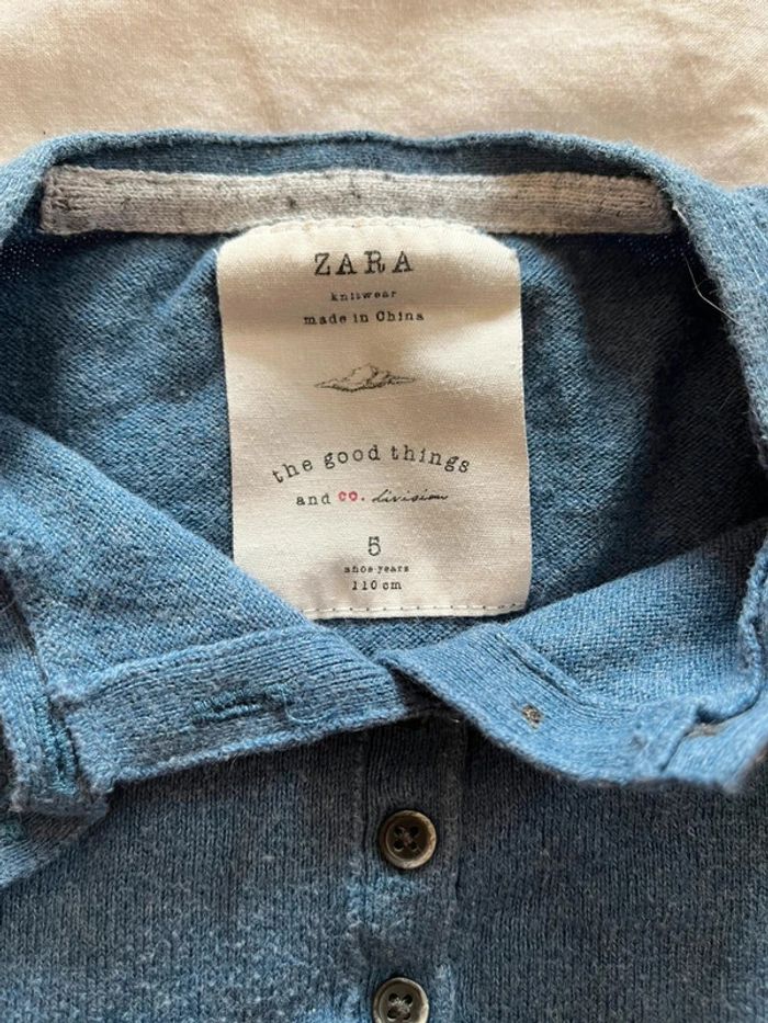Pull bleu marine Zara 5 ans - photo numéro 2