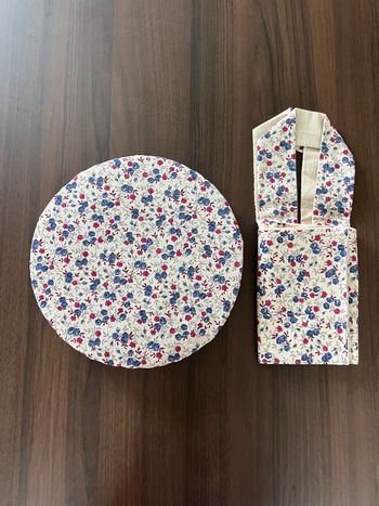 Ensemble sac à tarte et charlotte couvre-plat 