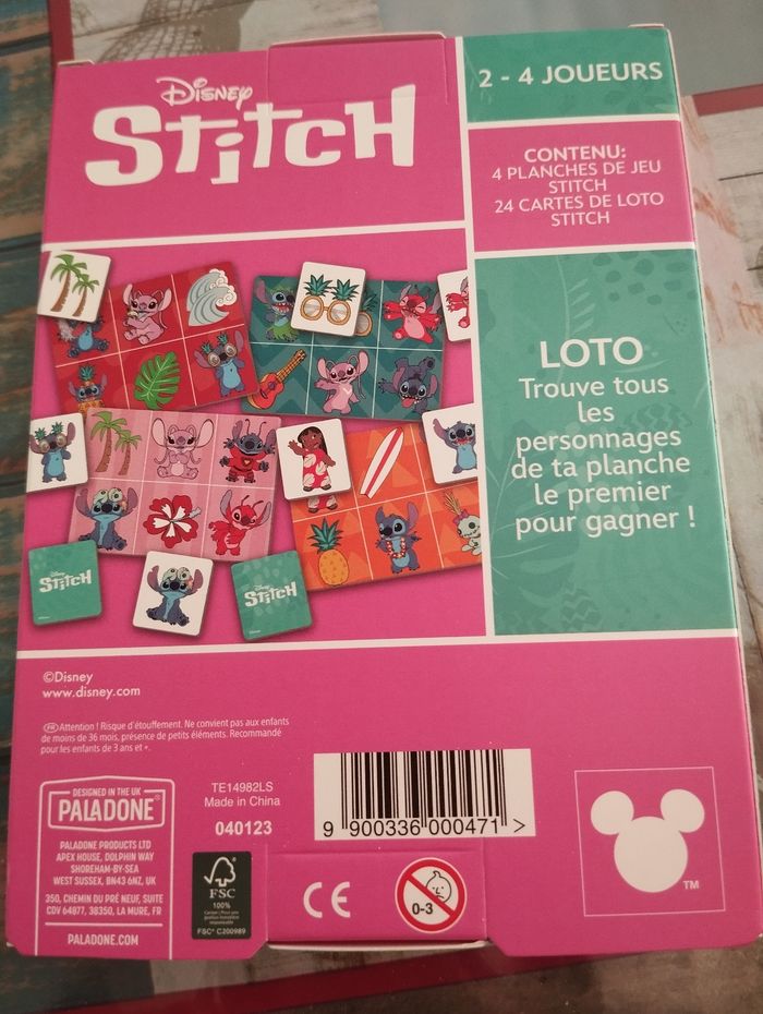 Jeu de loto stitch Disney - photo numéro 2