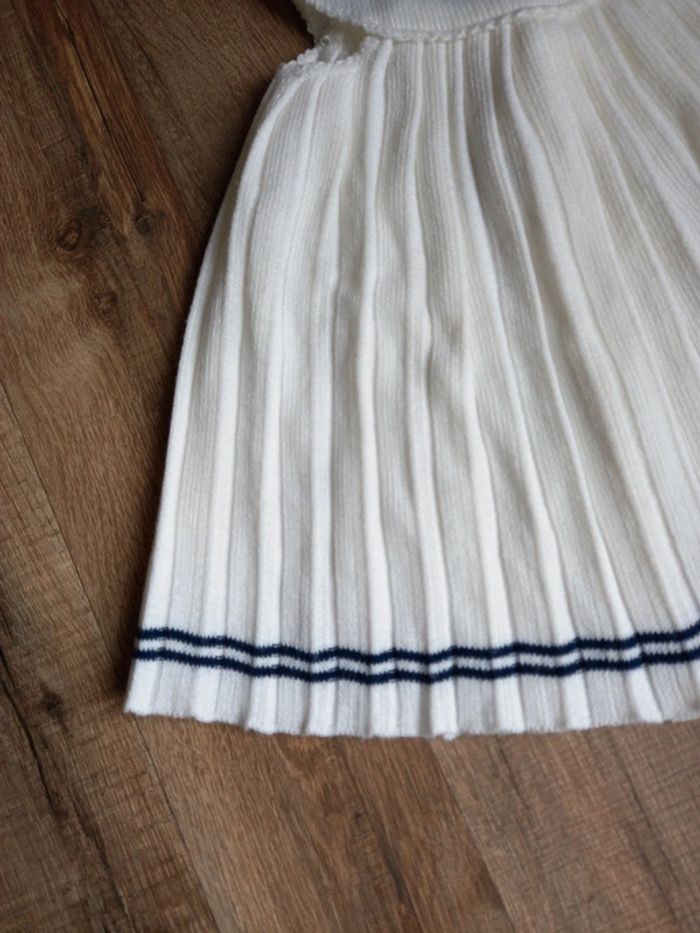 Robe vintage, blanche et bleu, 1 an - photo numéro 3