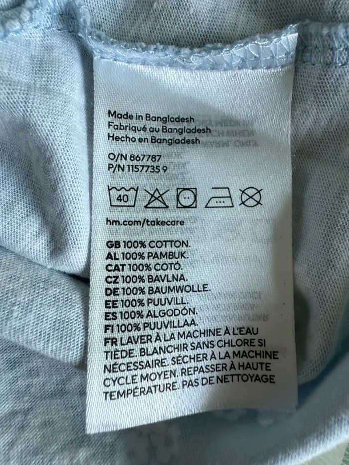 Lot 2 robes courtes et 1 combi-short H&M taille 86/92 cm - photo numéro 9
