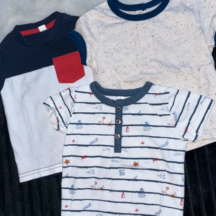 Lots 3 t shirt bébé garçon taille 3 mois - photo numéro 2