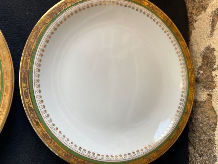Magnifique lot de 4 petites assiettes à dessert ou fromage Limoges Vintage - photo numéro 5
