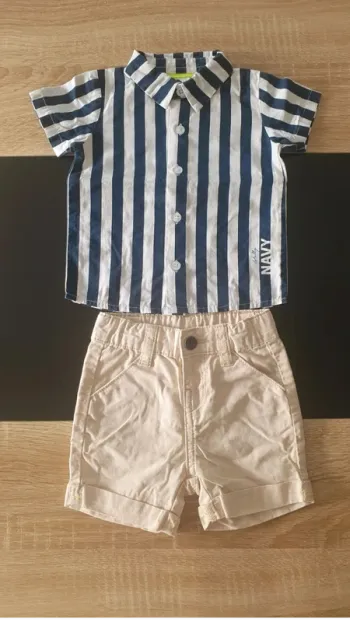 Ensemble chemise manche courte et short 3 mois