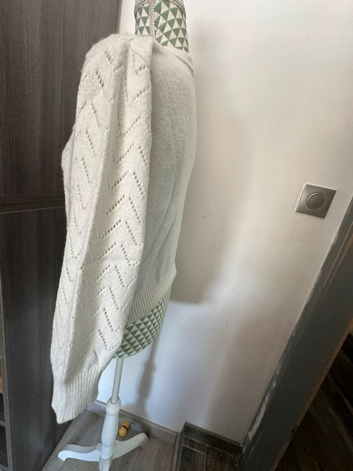 Pull blanc dentelle - photo numéro 5