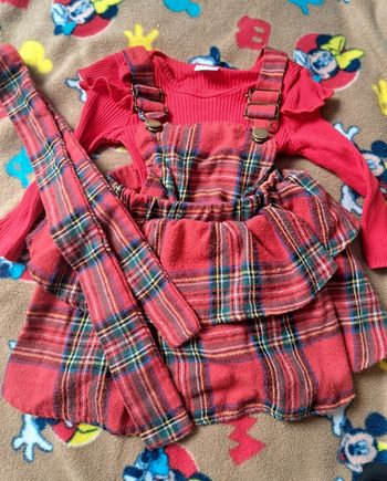 Ensemble bébé 6-9mois style écossais