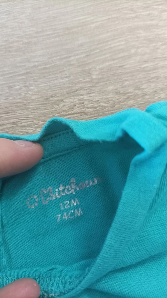 T-shirt bleu Kitchoun 12 mois - photo numéro 3