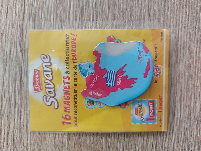 Magnet Brossard carte d'Europe Grèce Macédoine Albanie