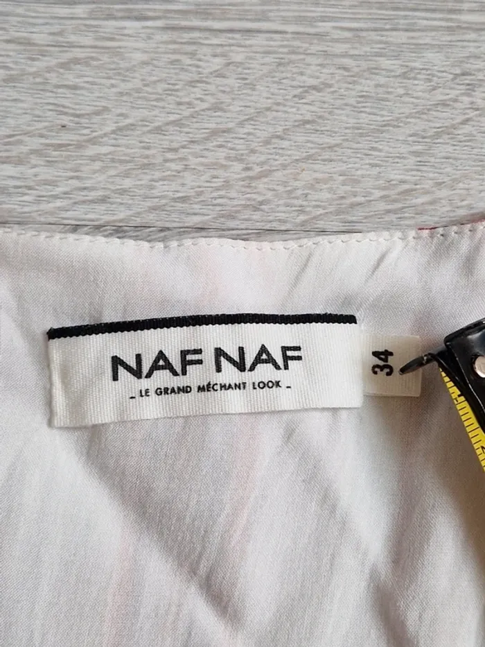 Très jolie robe naf naf écrue à rayures taille 34 - photo numéro 4